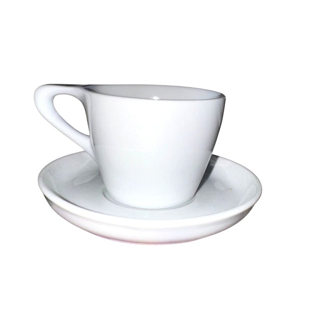 NotNeutral espresso  White Porcelain Cup & Saucer Set